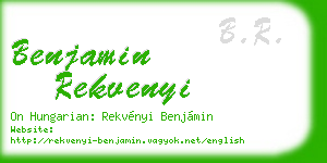 benjamin rekvenyi business card