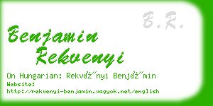 benjamin rekvenyi business card